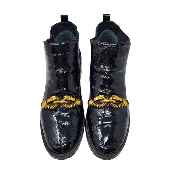 Tory Burch Jessa 45MM Lug Sole Chelsea Boots Perfect Black 61392 Size US 9.5 - Picture 1 of 11